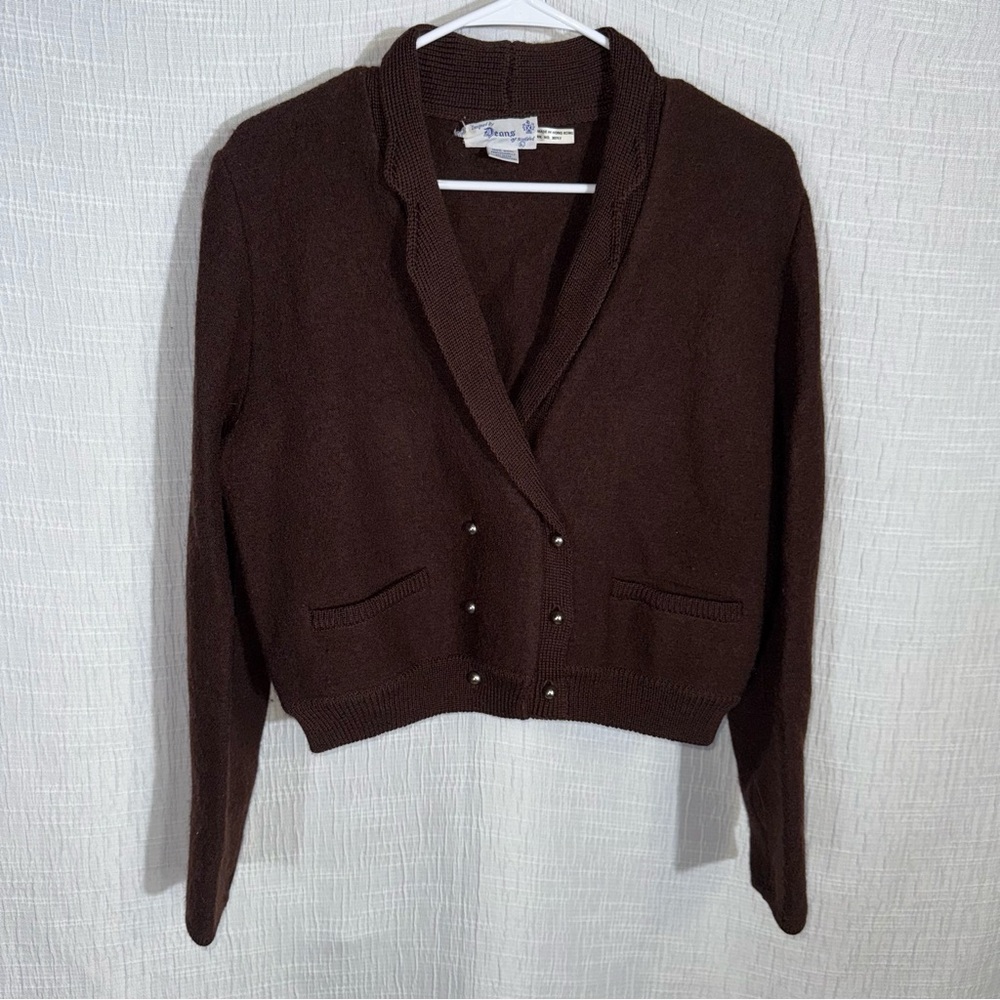Deans Of Scotland Wool‎ Crop Wool Sweater large